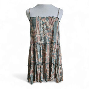Saints & Hearts Womens Geometric Print Shirt Dress Size Small